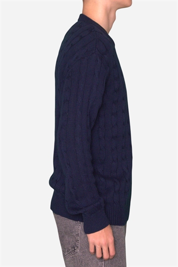 Basic - Cable Knit - Navy